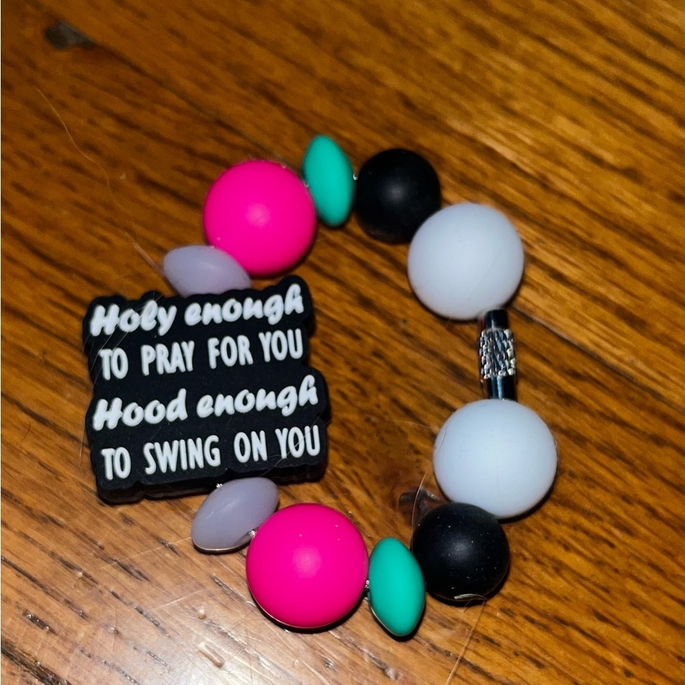Handmade funny sarcastic Stanley Cup Charm Purse Tumbler Beaded cup accessory